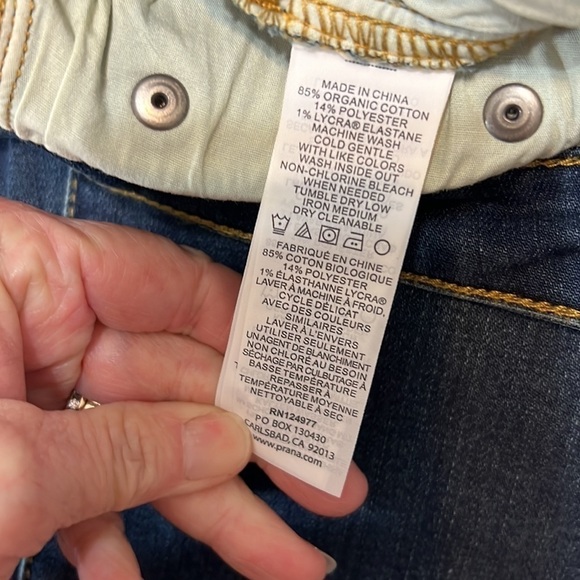 PRANA London Organic Cotton Blend Jeans Medium Wash Tall Inseam Sz 2 NWT - Picture 12 of 12